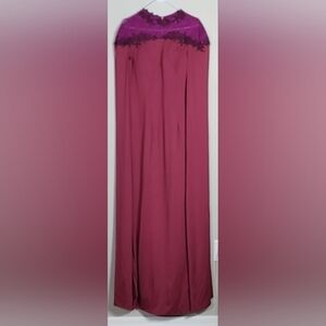 NWT Vintage Vampire Gown Dress Size S/M Purple Cape Lace Y2K Cosplay Goth Witch
